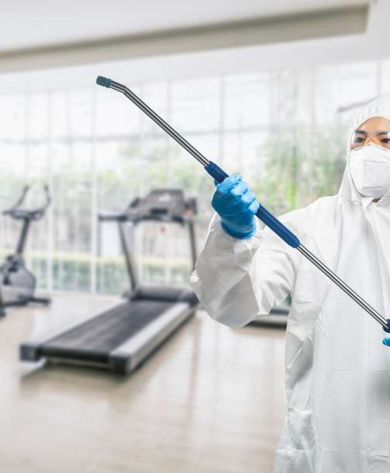 Worker,Wears,Medical,Protective,Suit,Or,White,Coverall,Suit,Sanitize