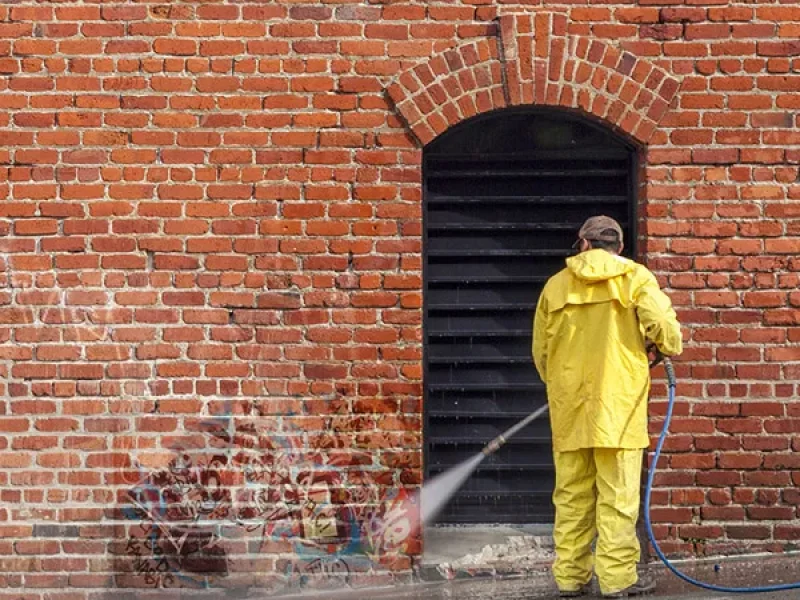 man cleaning wall img