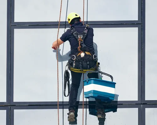 window cleaning abseil