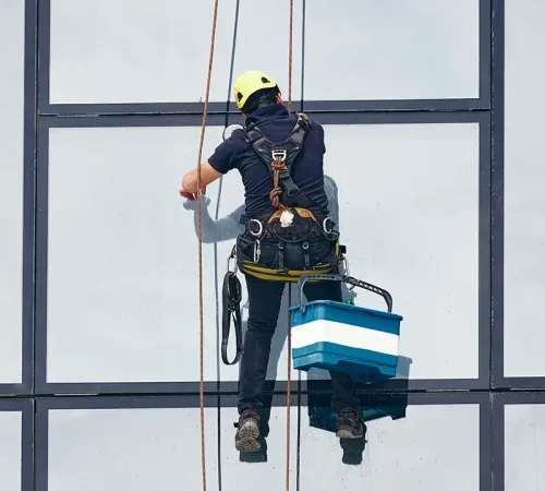 window cleaning abseil