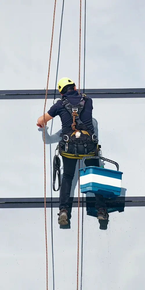 window cleaning abseil