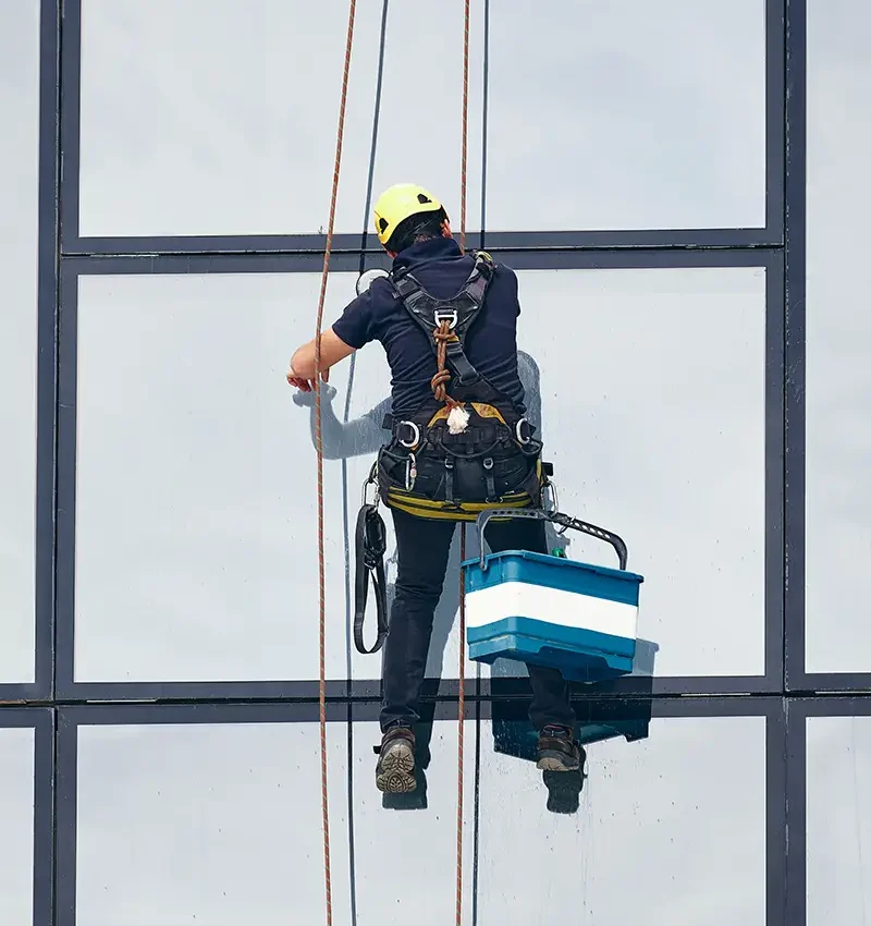 window cleaning abseil