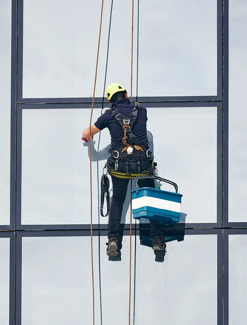 window cleaning abseil